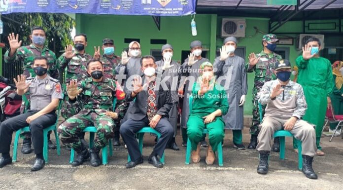 Koramil 2213 Jampang Kulon Mendampingi Vaksinasi Covid-19 di Puskesmas Jampang Kulon Koramil Jampangkulon