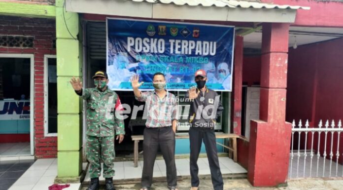 Kegiatan Koramil 2209 Lengkong Laksanakan OPS PPKM Skala Mikro Kegiatan Lengkong
