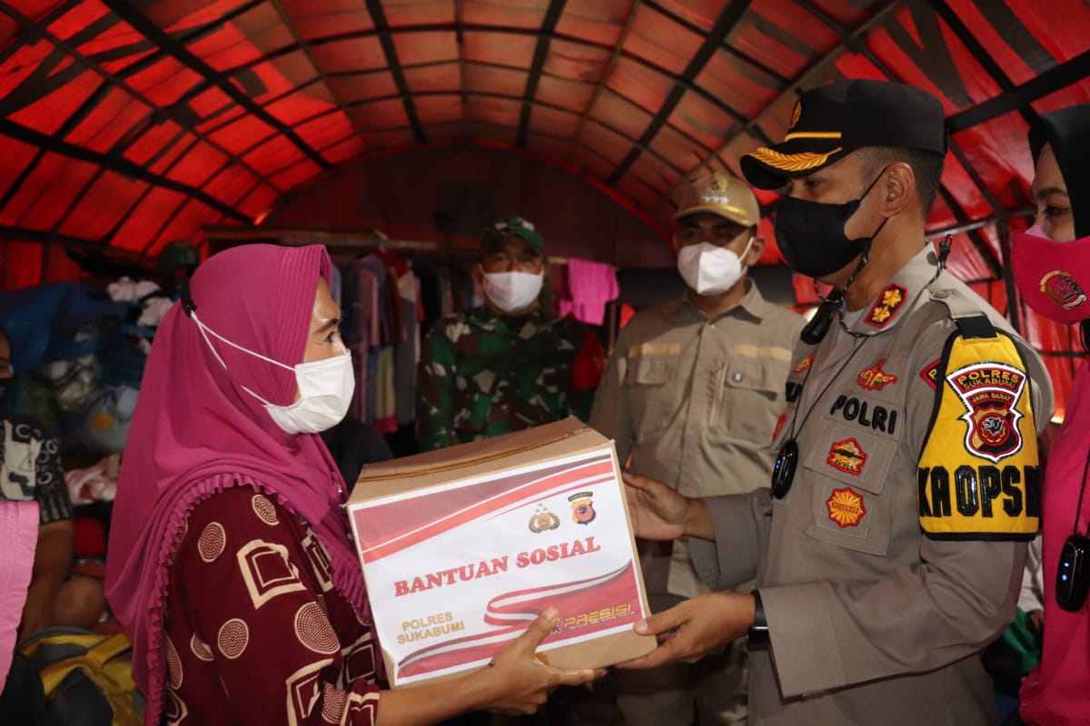 Kapolres Sukabumi Perintahkan Kapolsek Purabaya Upayakan Hunian Sementara Bagi Pengungsi