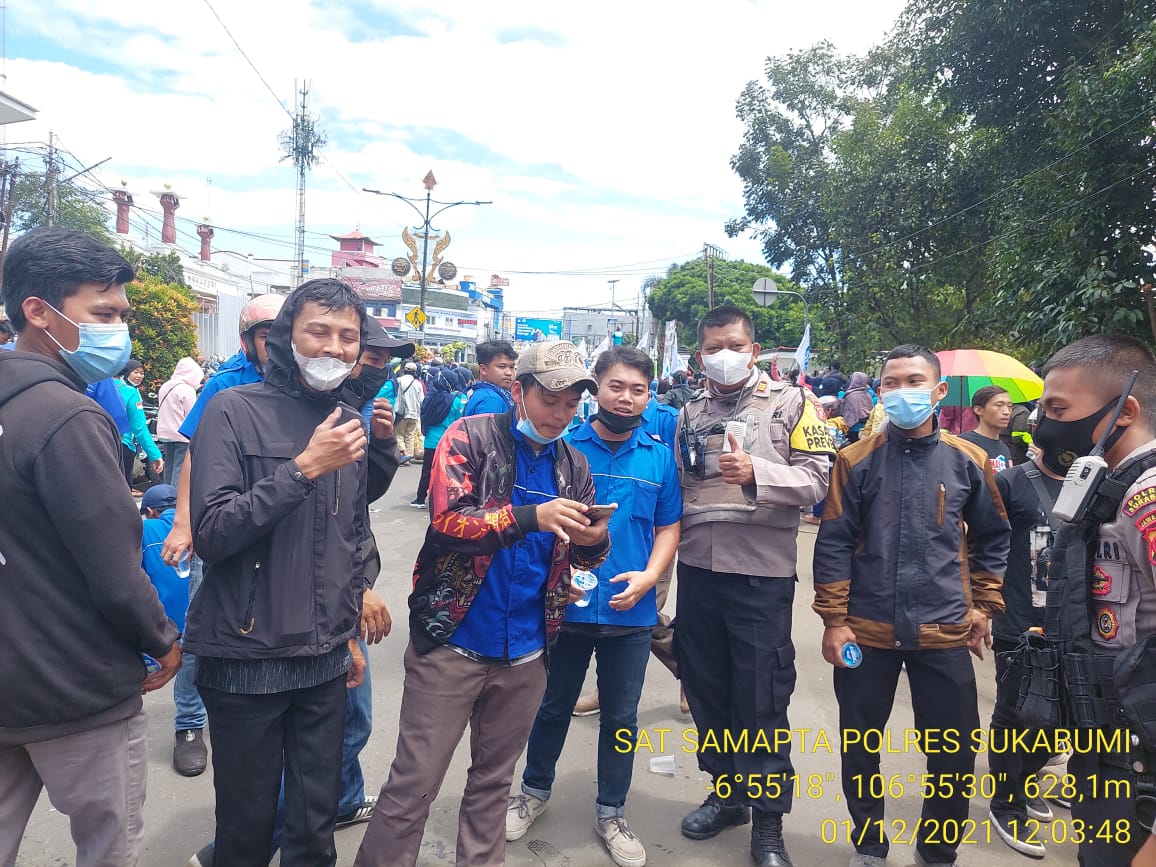 Demo Buruh Berjalan Tertib, Kapolres Sukabumi Beri Apersiasi